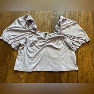 SHEIN Lavender Ribbed Knit Top